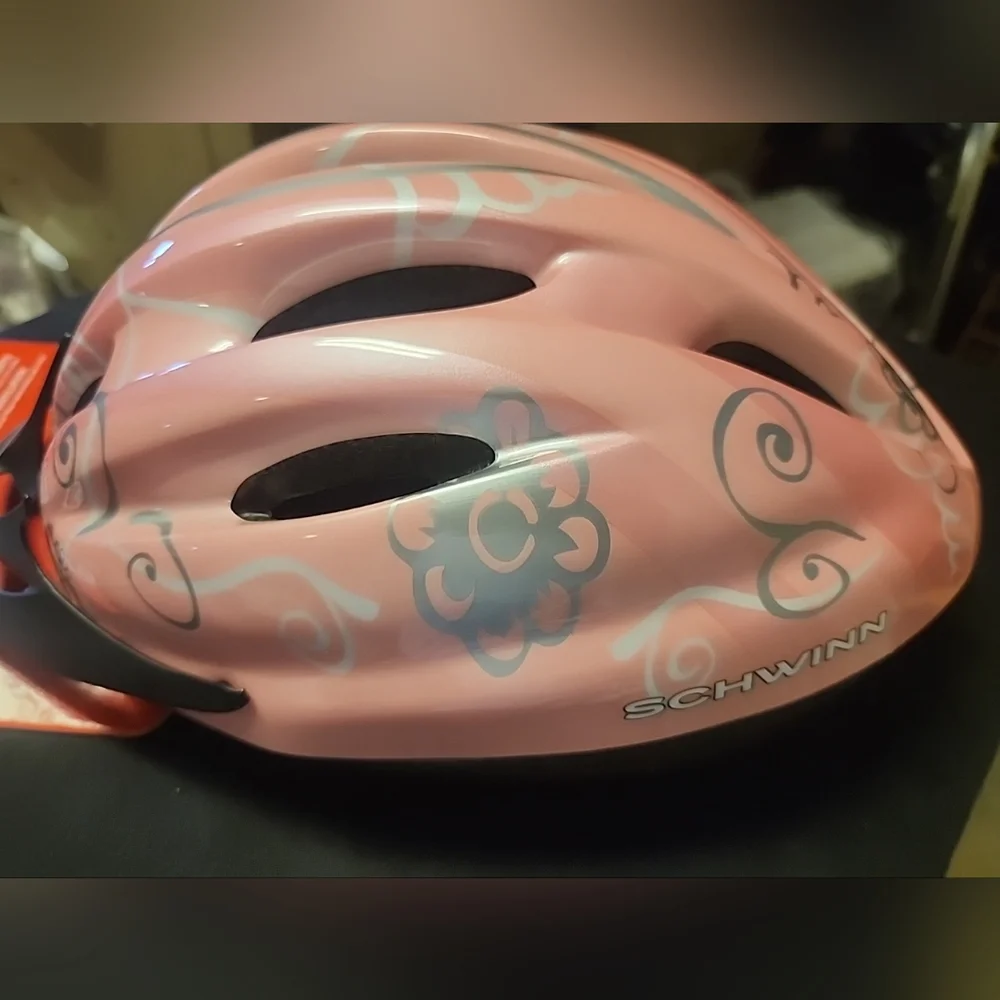 Schwinn Girls Youth Intercept Helmet Pink w/ Pink Flowers Adjustable 8+ NEW - Picture 7 of 11